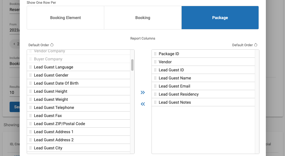 RoomBoss's latest custom report screen